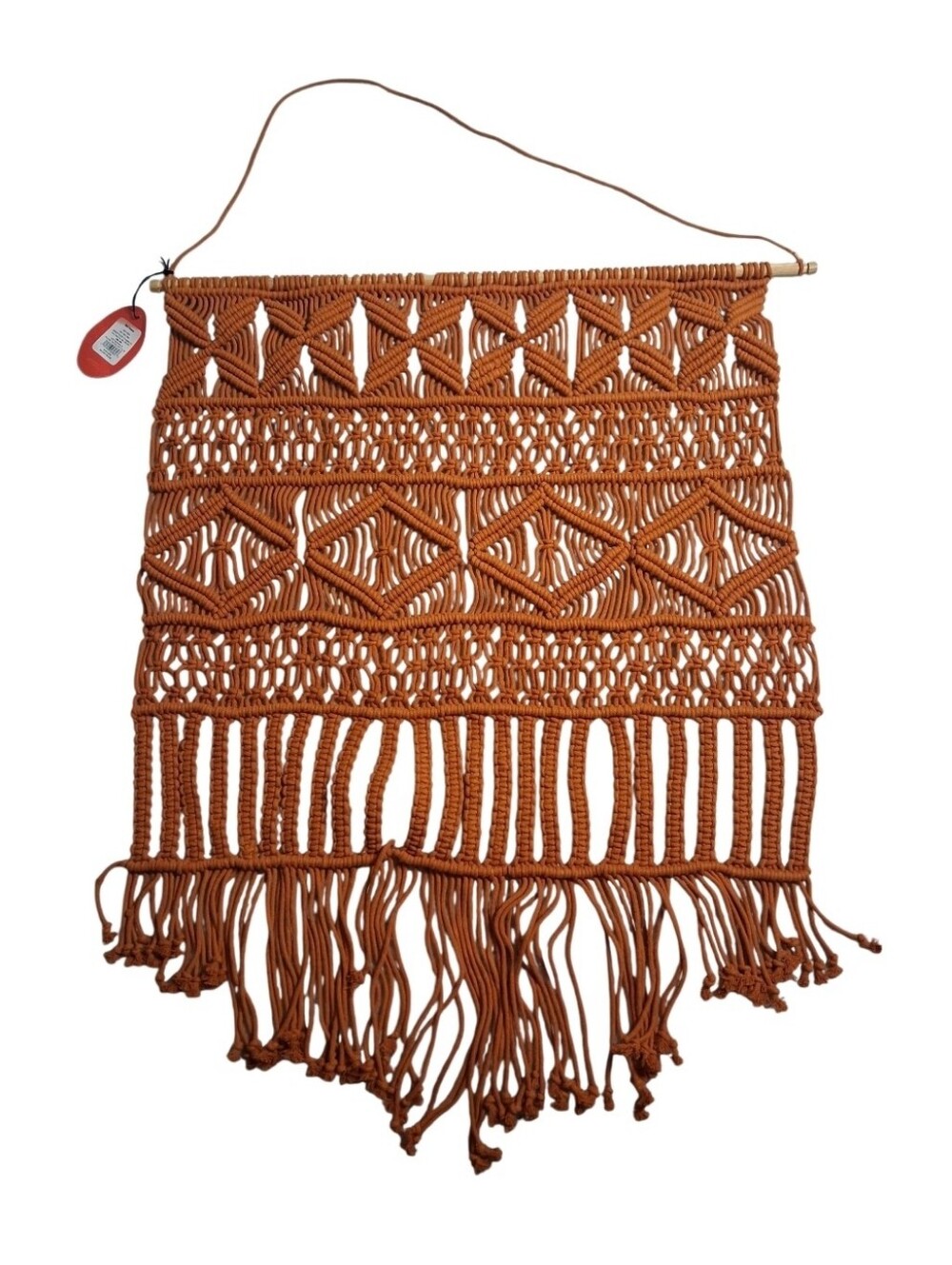 Fall Decorations Large Macrame Wall Hanging Boho Orange Autumn